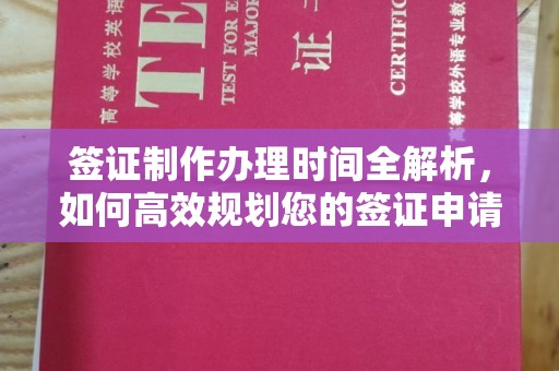 甘南签证制作办理时间全解析，如何高效规划您的签证申请流程