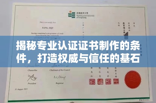 甘南揭秘专业认证证书制作的条件，打造权威与信任的基石