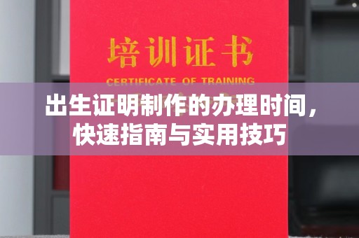 甘南出生证明制作的办理时间，快速指南与实用技巧