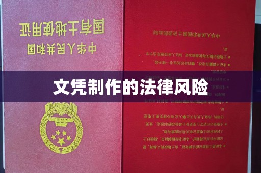 甘南文凭制作的法律风险