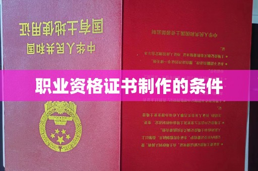 甘南职业资格证书制作的条件