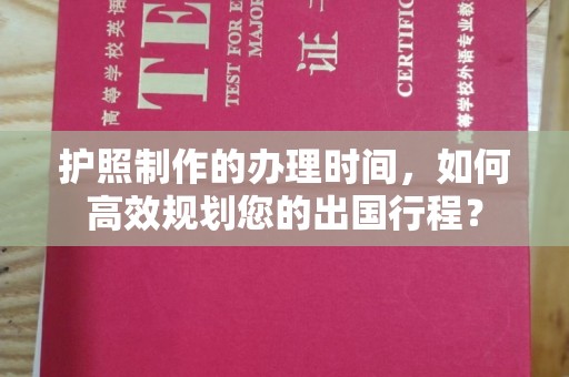 甘南护照制作的办理时间，如何高效规划您的出国行程？