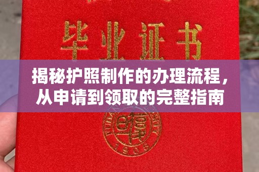 甘南揭秘护照制作的办理流程，从申请到领取的完整指南
