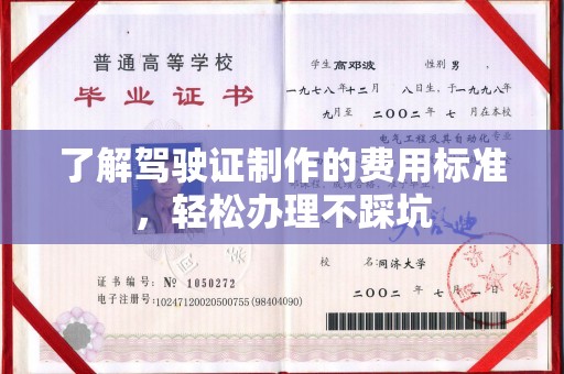 甘南了解驾驶证制作的费用标准，轻松办理不踩坑